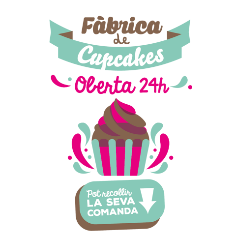 Fábrica de cupcakes abierta 24hrs, puede recoger su pedido